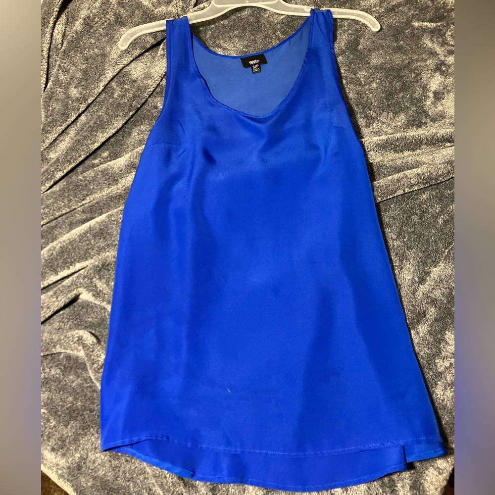 Silky blue top by Mossimo, size small.
